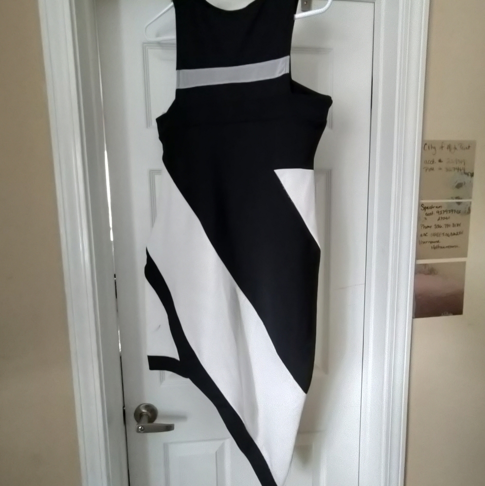 Black and White BooHoo Dress